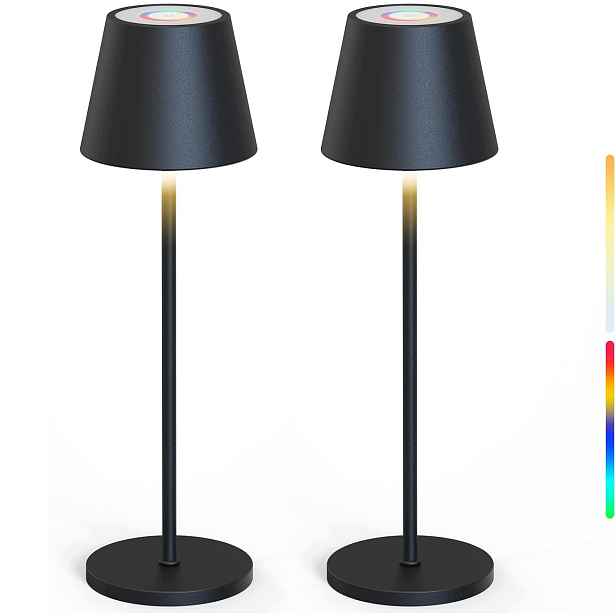 Stolní Led lampa Bezdrátová Akumulátor Rgb IP54 Dotyková Malux 2ks