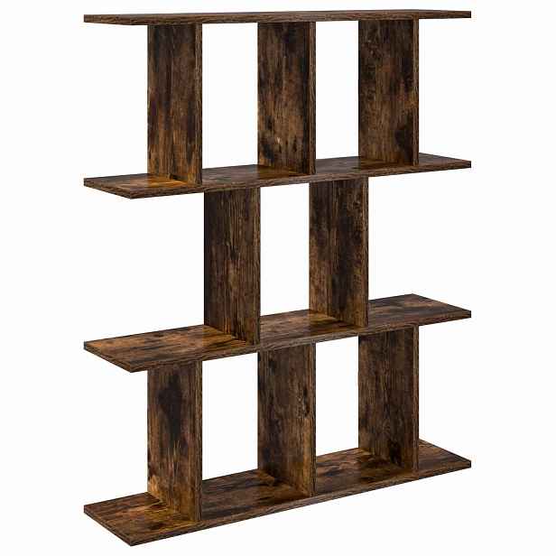 vidaXL Nástěnná polička Kouřový dub 102 x 20 x 96 cm Kompozitní dřevo