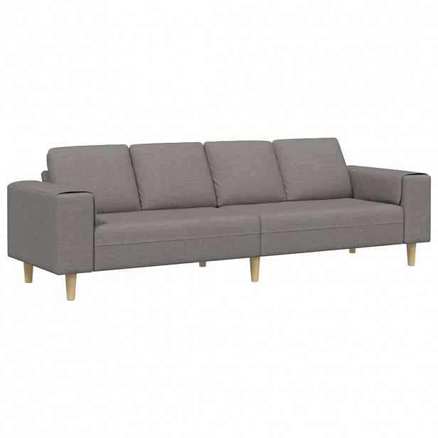 vidaXL Pohovka do obývacího pokoje Taupe 250 x 77 x 76 cm Polyester
