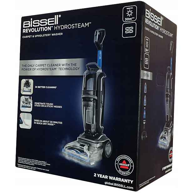 Vzpřímený Vysavač Bissell 1300W Hydrosteam na koberce a čalounění