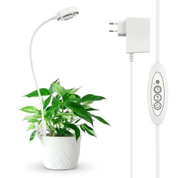 Sansi Lampa Na Rostliny Led Grow 10W Full Spectrum Časovač Klip 4 Jasy