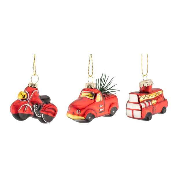 Skleněné vánoční koule v sadě 3 ks 3 cm Transport – Sass & Belle