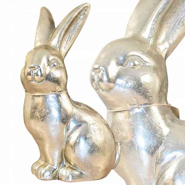 Velikonoční figurka Zlatý Zajíček 40 cm keramický králík ozdoba na Velikonoce