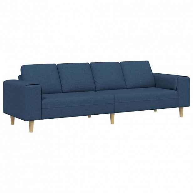 vidaXL Pohovka do obývacího pokoje Modrá 250 x 77 x 76 cm Polyester
