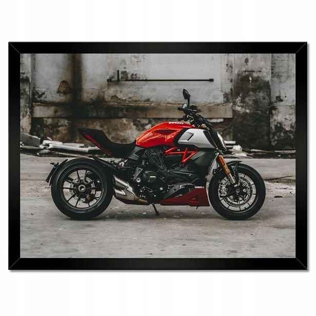 Plakáty v rámu 40x30 Červené Ducati Motocykl