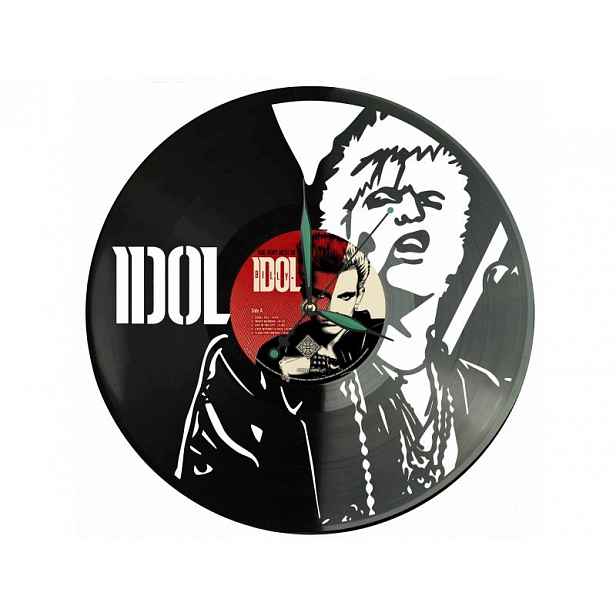 Billy Idol Vinyl Nástěnné hodiny Vinylová deska Unikátní dekorace pro fanoušky