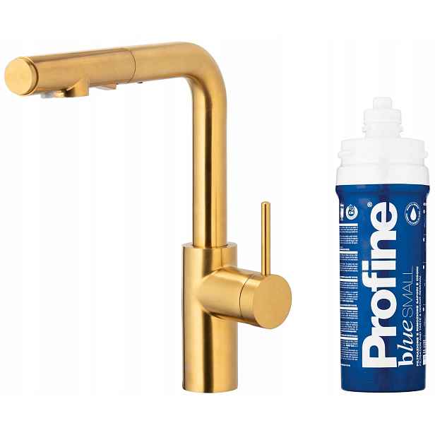 Kfa Kuchyňská Baterie Duero Pure Basic, Zlatá Filtr Profine Blue Small