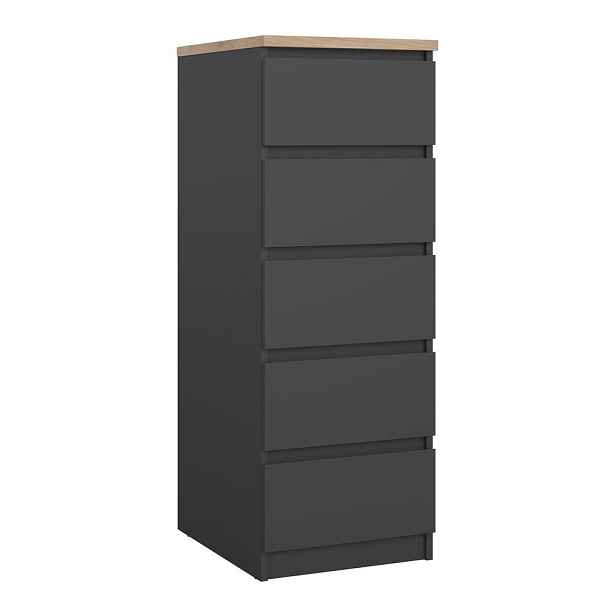 Tmavě šedá komoda 40x111x50 cm Naia – Tvilum