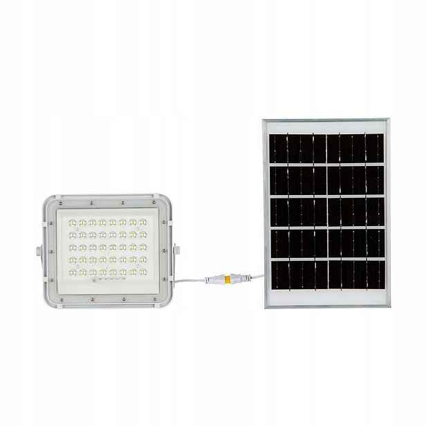 Led solární halogen 6W s dálkovým ovládáním, neutrální bílá V-tac