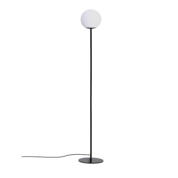 Bílá/černá stojací lampa se skleněným stínidlem (výška 155 cm) Brisia – Kave Home