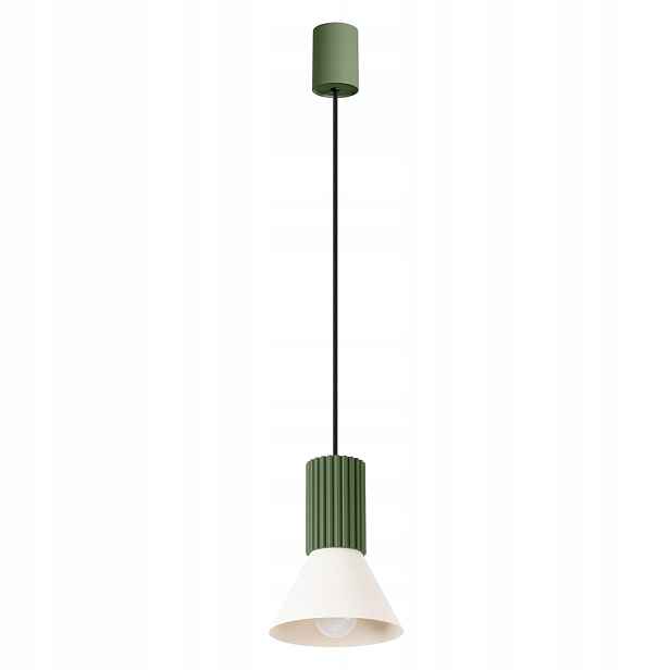 Sollux Lighting Závěsná lampa Estria Zelená Olivová 1xE14 10W