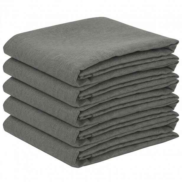 vidaXL Ubrousek na stůl 5 ks Obdélníkový Světle šedá 110 x 160 cm