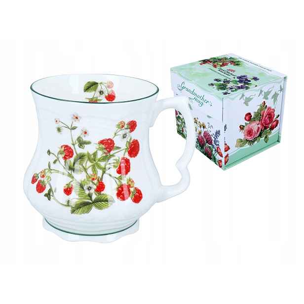 Porcelánový hrnek babičky carmani s malinami jako dárek