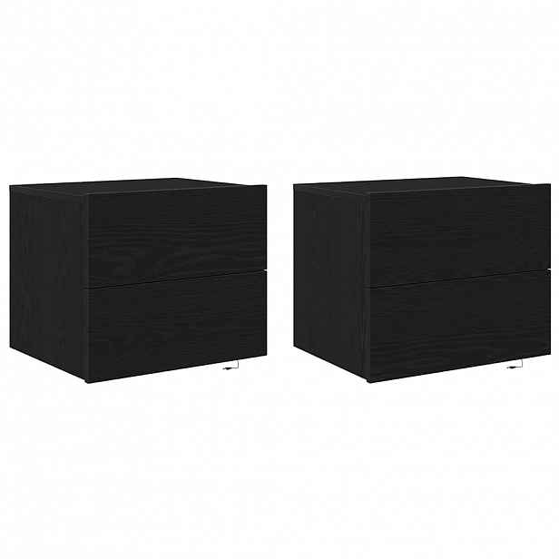 vidaXL Noční skříňka 2 ks Černý dub 50 x 39 x 41 cm Kompozitní dřevo