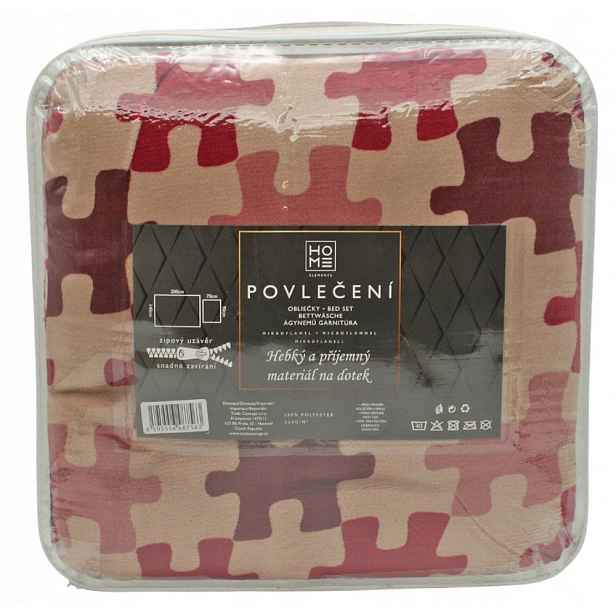 Home Elements Povlečení mikroflanel na jednolůžko, Puzzle