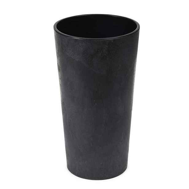 HowHomely Květináč URBANIKA Beton 46,6x25,5 cm černý