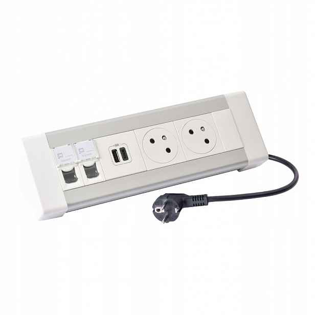 Prodlužovací Kabel stolní 2X2P+Z RJ45 Legrand 054613