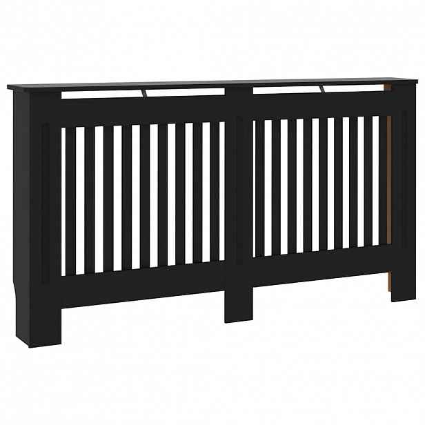 vidaXL Kryt na radiátor černý 152 x 19 x 81,5 cm kompozitní dřevo