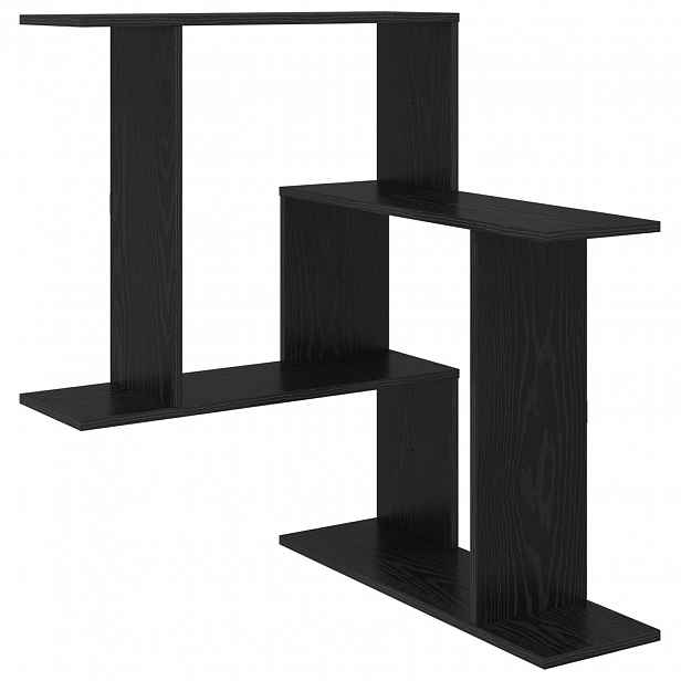 vidaXL Nástěnná polička Černý dub 67 x 67 x 87 cm Kompozitní dřevo