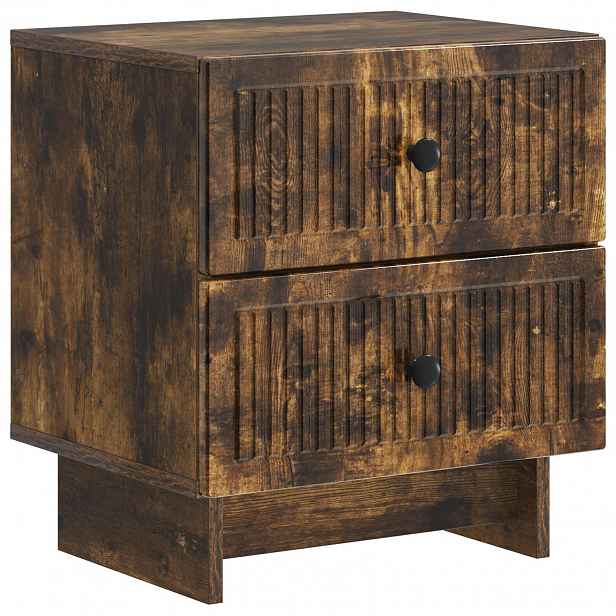 vidaXL Noční skříňka Kouřový dub 43 x 34,5 x 47,5 cm Kompozitní dřevo