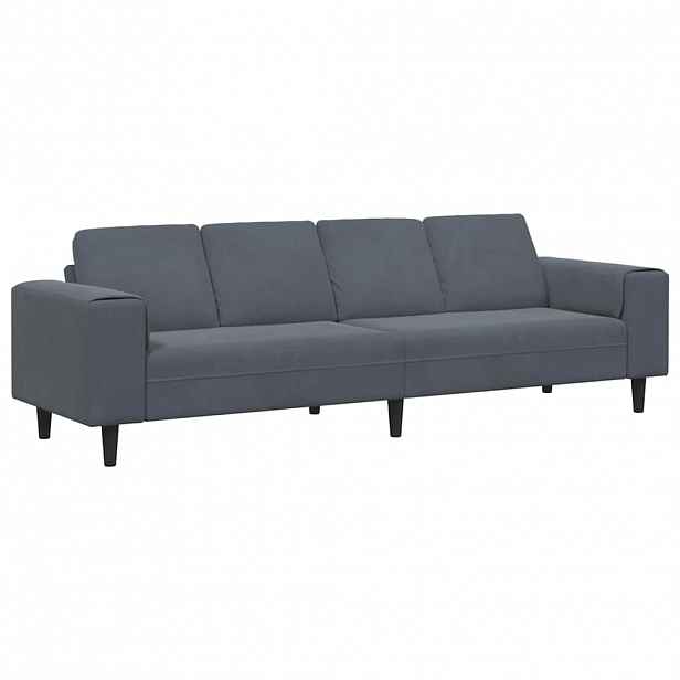 vidaXL Pohovka do obývacího pokoje Tmavě šedá 250 x 77 x 76 cm