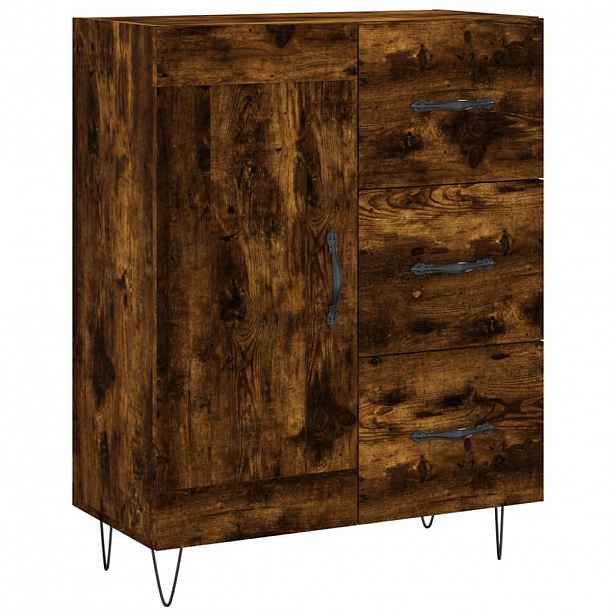 vidaXL Příborník kouřový dub 69,5 x 34 x 90 cm kompozitní dřevo