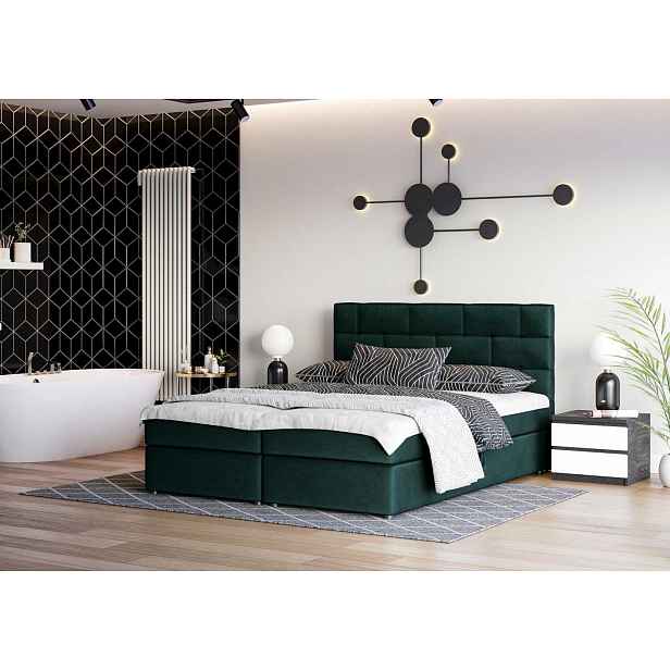 Designová postel WALLY 180x200, zelená