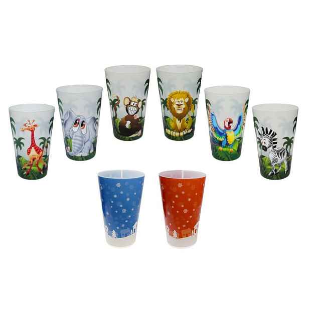 kelímek 500ml VM, MIX DEKORŮ, plast