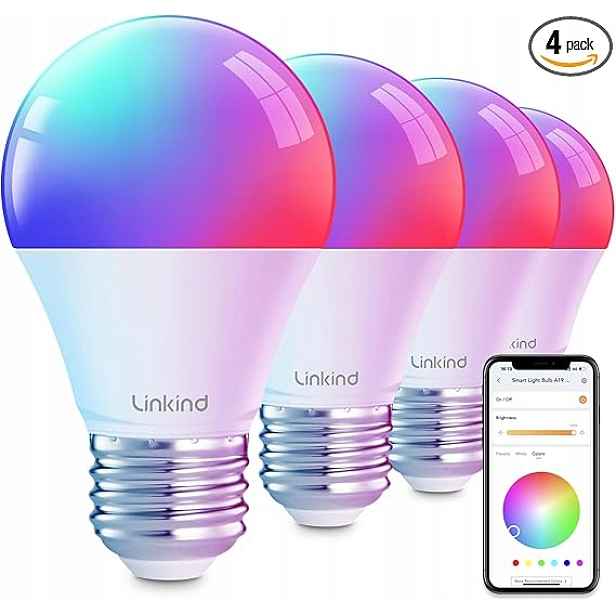 Led Žárovka Rgbtw A60 4 Kusy Inteligentní 800LM E27 9W