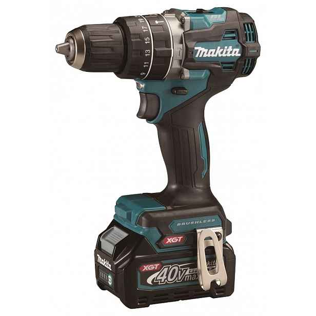 Makita - 40V AKU vrtací šroubovák s příklepem, 2x aku 2,0 Ah, nabíječka HP002GA201