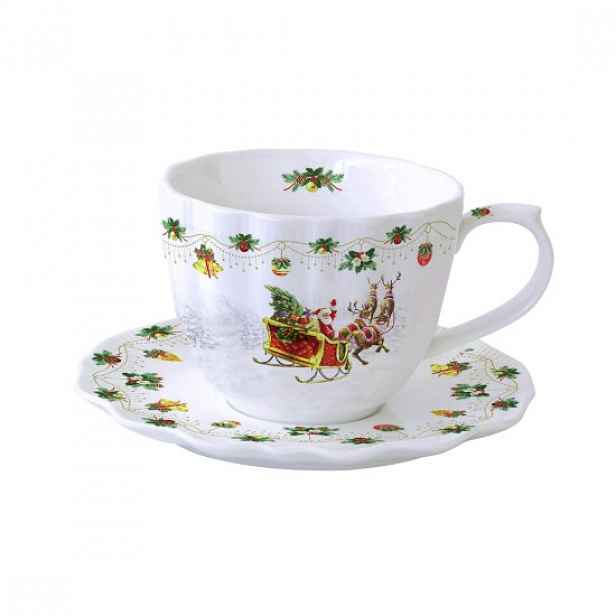 Porcelánový hrnek s podšálkem, 300 ml, "Nostalgic Christmas" - Easy Li