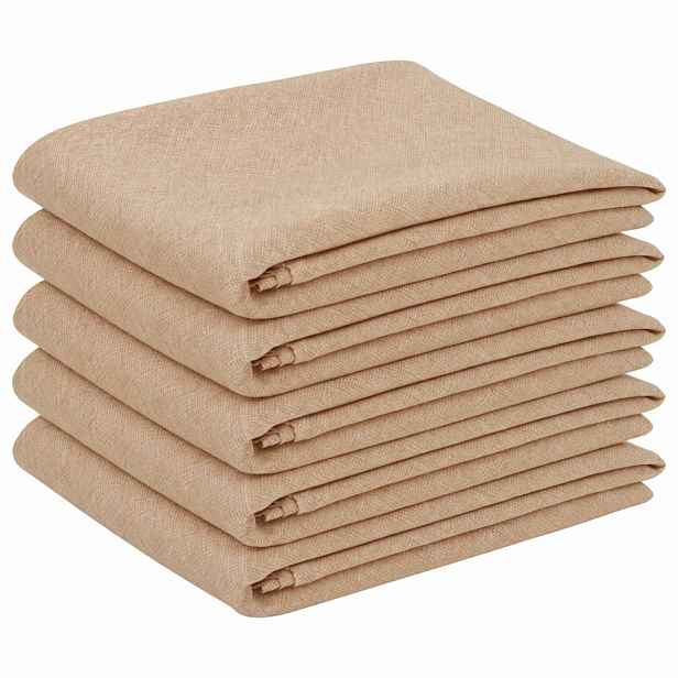 vidaXL Ubrousek na stůl 5 ks Obdélníkový Béžová 110 x 160 cm