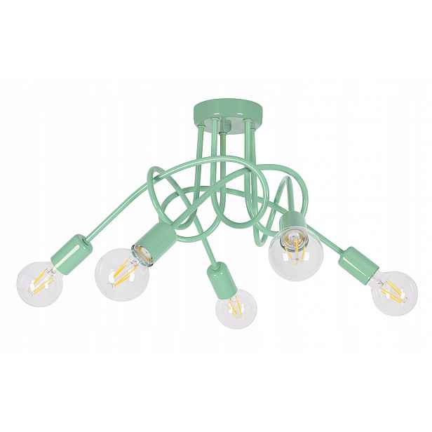 Závěsná stropní lustrová lampa pro děti Pasti zelená