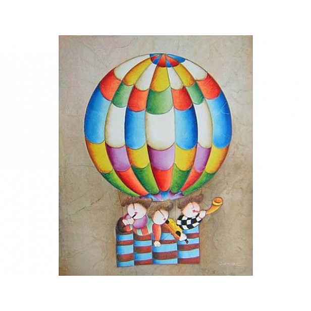 Obraz - Děti v balónu 1- 50 cm x 60 cm
