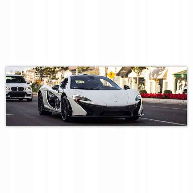 Plakáty 200x66 Bílé sportovní auto