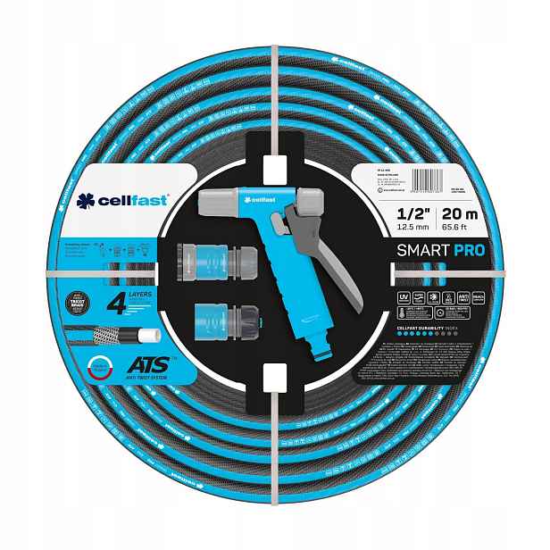 Sada zavlažovačů Smart Pro Ats 1/2" 20 m Hadice Zavlažovač Spojky