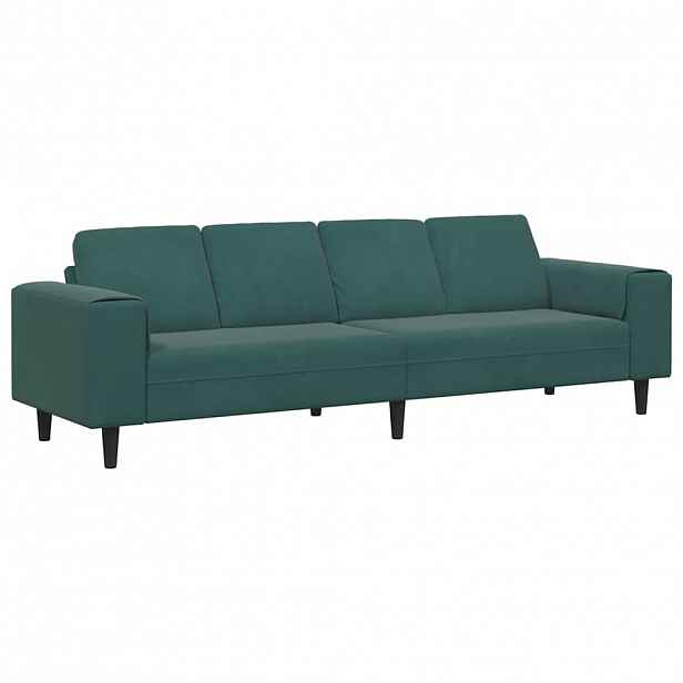 vidaXL Pohovka do obývacího pokoje Tmavě zelená 250 x 77 x 76 cm