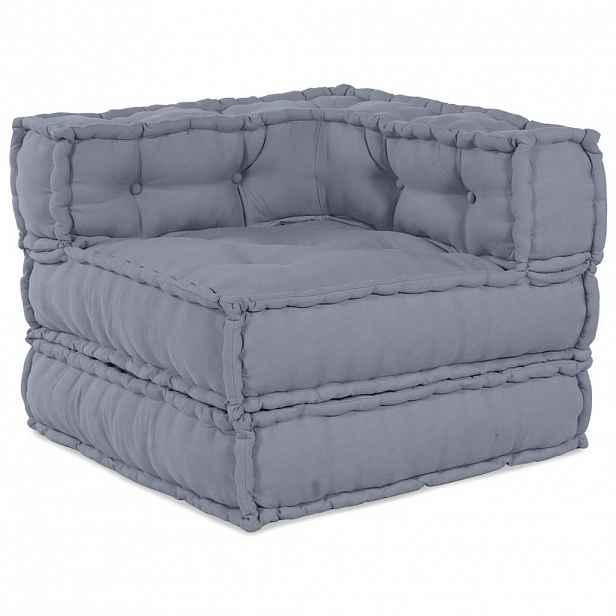 vidaXL Modulová pohovka Textil Šedá 70 x 70 x 56 cm