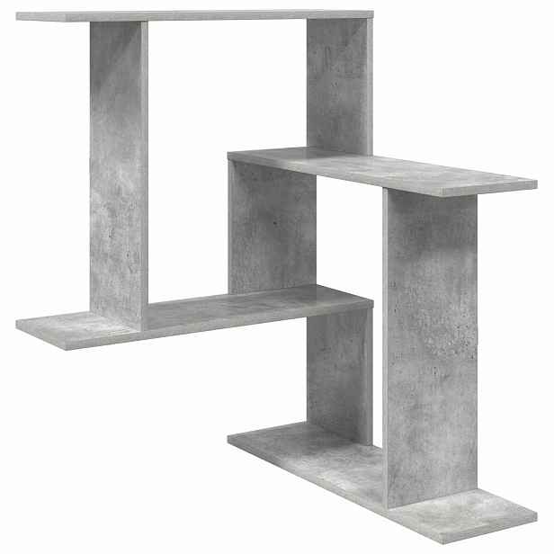 vidaXL Nástěnná polička Betonově šedá 67 x 67 x 87 cm Kompozitní dřevo
