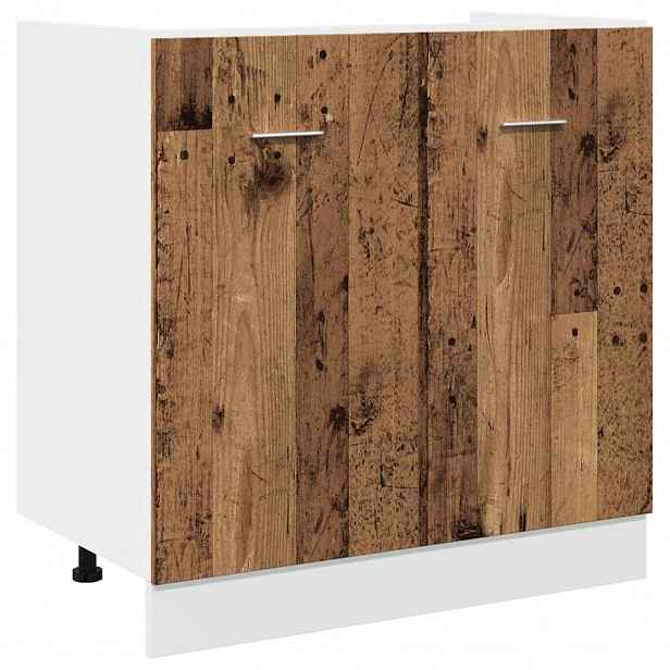 vidaXL Skříňka pod umyvadlo "Lyon" staré dřevo 80 x 46 x 81,5 cm, konstrukční dřevo