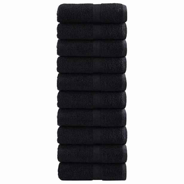 vidaXL Uterák pro hosty SOLUND 50 ks Černá 30 x 30 cm 550 gsm