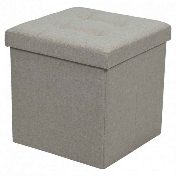 Carryhome SEDACÍ BOX, textil, kompozitní dřevo, 38/38/38 cm