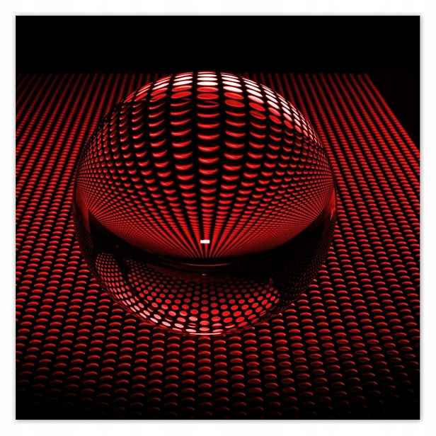 Plakáty 140x140 Červená koule Disco