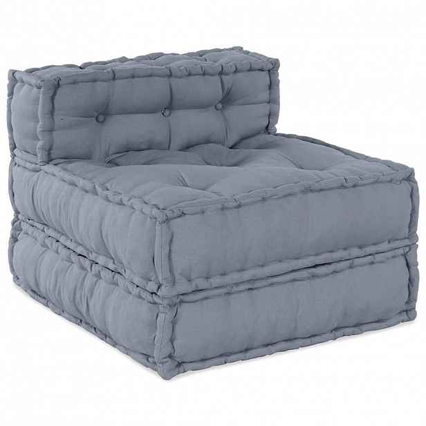 vidaXL Modulová pohovka Textil Šedá 70 x 70 x 56 cm