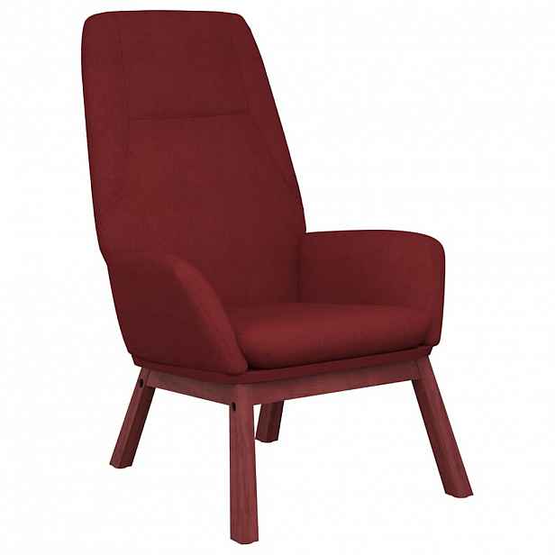 vidaXL Relaxační křeslo vínové textil