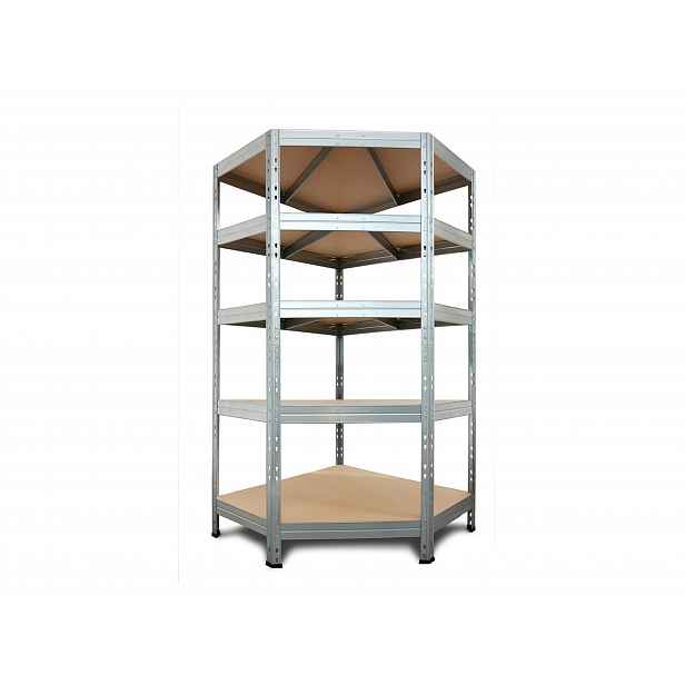 AR Shelving Vysokozátěžový rohový regál Rivet 180x90x45x64,5 cm