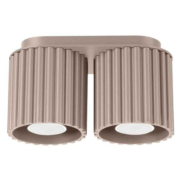 Taupe kovové bodové svítidlo 10x21 cm Zora – Sollux