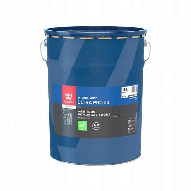 Tikkurila Ultra Pro 30 18L Barva Pro Dřevěné Konstrukce Základna A Bílá