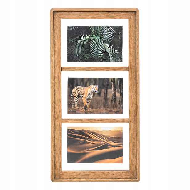 Rámeček na 3 fotografie Multirama dřevěný, klasický