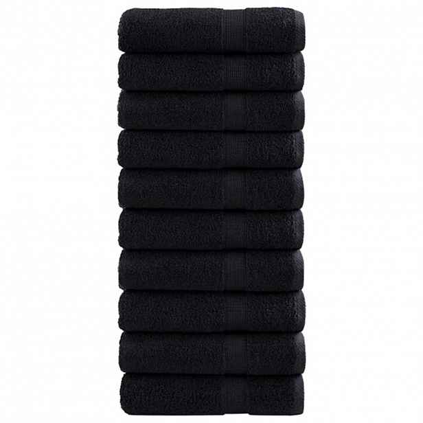 vidaXL Uterák pro hosty SOLUND 25 ks Černá 100 x 150 cm 550 gsm
